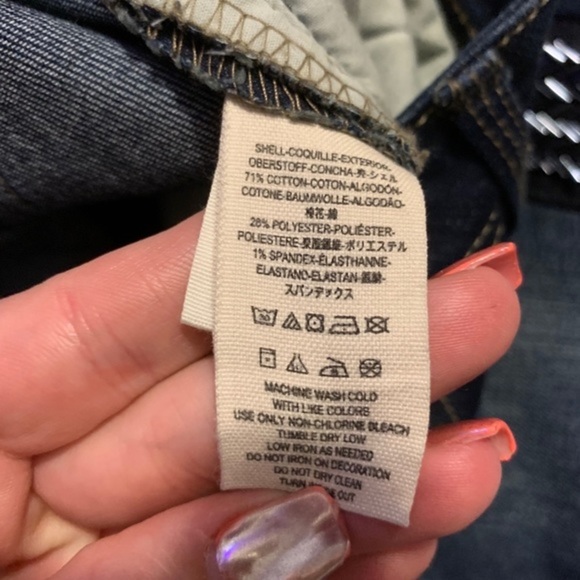 🍑SOLD Free People solstice beaded skinny ankle jeans - Picture 4 of 8